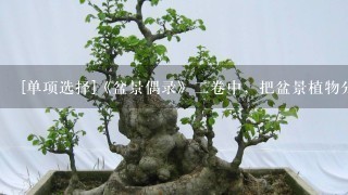 [单项选择]《盆景偶录》2卷中，把盆景植物分成4大家、7贤、十8学士和花草4雅，其中4大家是指（）。A. 金雀、黄杨、迎...