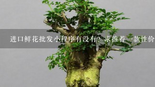 进口鲜花批发小程序有没有？求推荐1款性价比高的