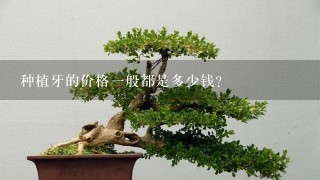 种植牙的价格1般都是多少钱?