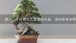 想开1个经营石艺盆景的店面，请问需要办理营业执照吗？