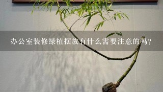 办公室装修绿植摆放有什么需要注意的吗？