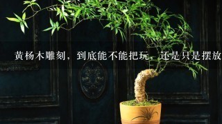 黄杨木雕刻，到底能不能把玩，还是只是摆放欣赏用的呢？