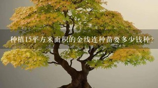 种植15平方米面积的金线连种苗要多少钱种？