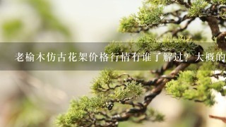 老榆木仿古花架价格行情有谁了解过？大概的价格区间是多少？