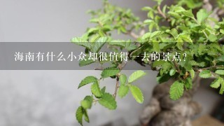 海南有什么小众却很值得1去的景点？