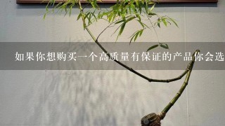 如果你想购买一个高质量有保证的产品你会选择哪家卖家出售这种产品的最佳途径是什么？