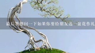 最后我想问一下如果你要给朋友送一盆花作礼物你认为哪种类型的盆栽最适合送给他们了呢？